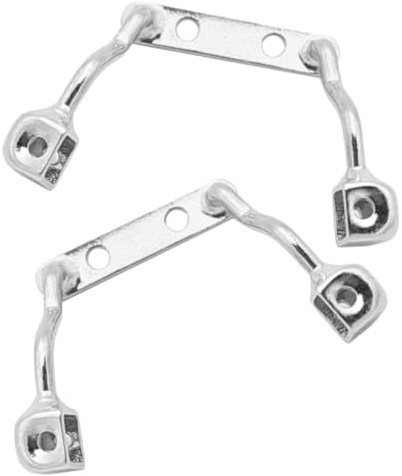 Veemoon Lot de 2 Plaquettes Nasales Métalliques pour Lunettes, Coussinets de Nez Antidérapants et Confortables, Support Nasal Double Trou de Selle, Remplacement pour Montures Garçon