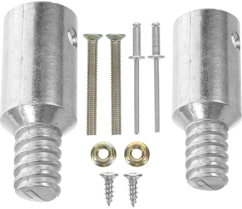CIYODO Replacement Threaded Tips for Extension Poles 2.95X1.14 Inch Aluminum Alloy Ends Designed for Broom Handle Repair and Maintenance