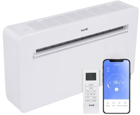 Baridi 4-in-1 Smart Monobloc Wall-Mounting Air Conditioning Unit 10,000Btu/hr with 24hr Timer, Remote Control & Wi-Fi, White - DH432