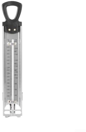 Termómetro de acero inoxidable para cocina para control de azúcar con diseño colgante y rango de temperatura de doble escala 40-200 °C