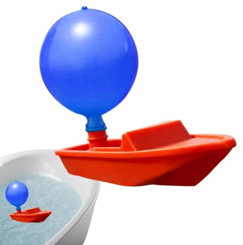 Ballongdriven Leksaksbåt för Poolen och Utomhussimbassäng 3D-Printad Rolig | Badleksaker För pojkar och flickor i badrummet vid simbassängen på stranden i vattnet under somma