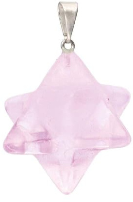 Ciondolo MERKABA di quarzo rosa