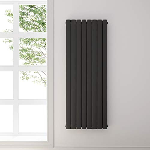 ELEGANT Design Heizkörper Flach 1600x619mm Antrazit Paneelheizkörper Vertikal Mittelanschluss Doppellagig