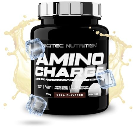 Scitec Nutrition Amino Charge - Bevanda pre-workout in polvere con caffeina | Complesso di BCAA - Con L-Glutammina, L-Citrullina e L-Arginina cloridrato - Senza zuccheri e glutine - 570 g, Cola