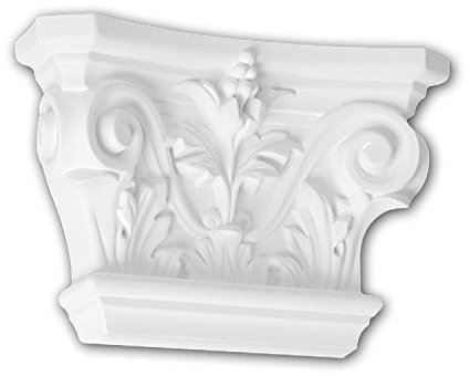 PRO[f]home® - Capitello pilastro 121001 elemento decorativo stile corinzio bianco Profhome