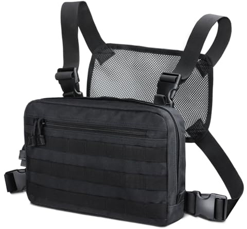 WYNEX Bolsa táctica para el Pecho, Kit de reconocimiento, Bolsa Frontal de Combate EDC para Juego de Guerra