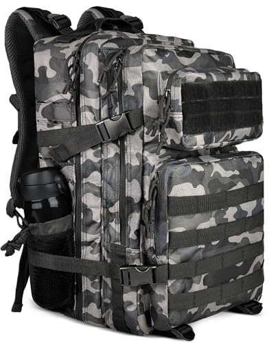 Zavothy 45L Militär Rucksack Herren Damen, Wanderrucksack, Outdoor Arbeit Bundeswehr, MOLLE Survival Taktischer Rucksack, Wasserdicht, für Trekking Camping Reisen Jagd