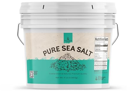 Pure Original Ingredients Sea Salt (1 Gallon) Coarse Grain, Sourced From Spain, Cooking, Bath Additive