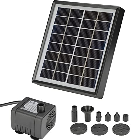 Solar Fountain Pump, High Water Column, Energy Efficient, Weatherproof Submersible Pump for 2W Outdoor Garden, Bird Bath, Small Pond