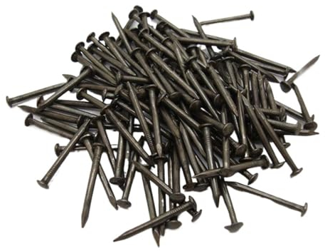 50 Stück 10 mm 15 mm 18 mm 22 mm 26 35 mm runde kleine Kupfernägel, antike Trommel, Möbelscharniere, Messing, schwarz, reines Kupfer, Schraubnägel (Size : Black 18mm)
