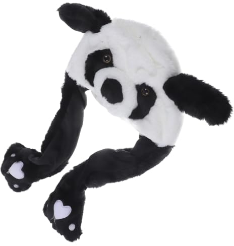 KICHOUSE Panda-mütze Mit Beweglichen Ohren Lustige Plüsch-cosplay-kappe Für Erwachsene Für Partys Und Festivals Süßes Accessoire Für Unvergessliche Fotos