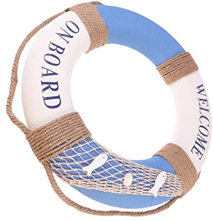 OUNONA 1Stk Türschild mediterranen stil wandschmuck Rettungsringe wandverkleidung wand polsterung Wohnkultur aufblasbare Puppen Tür hängende Dekoration Willkommensschild
