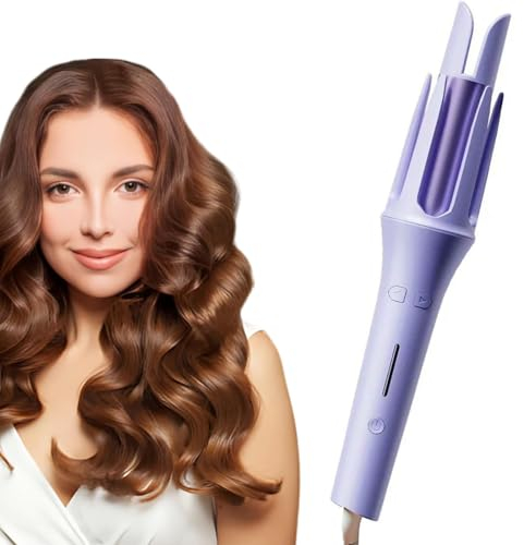 Automatic Hair Curler - Curling Tongs 32mm with 3Temps Fast Heating Curling Iron 360° Rotating Professional Hair Curler for Long & Short Hair Styling