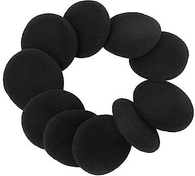 DOITOOL 10 Pezzi Di Cuscinetti Auricolari in Schiuma Nera Per Cuffie Da 40 Mm Copri Auricolari Universali Per Comfort E Sostituzione