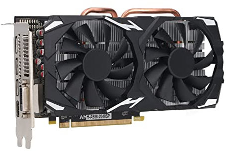 Yunir Spiel-Grafikkarte, RX580 Low Noise 8 GB GDDR5 256BIT Computer-Grafikkarte, mit HD-Multimedia-DP-DVI-Schnittstelle, für 10 11 Vista, für Linux (RX580 8GB GDDR5 256BIT)