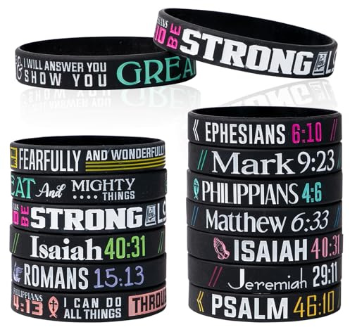 Keboyoe 13 Pièces Bracelets Motivation Ensemble Bracelets D'inspiration en Silicone Bracelet Citation de Motivation avec Messages Positifs Bracelet en Silicone Inspirants pour Les Sports, Motivation