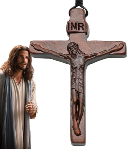 Fukamou Kruzifix-Kreuz-Halskette Aus, Kreuz-Halskette Aus,Retro-Charm-Anhänger Tropfenkreuz | Herrenschmuck, Damenschmuck Für Taufe Und Bibelgebet
