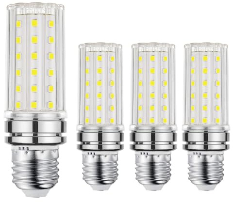 EKSAVE 12W E27 Edison Schrauben Glühbirnen, gleich 100 Watt Lampen, 1200 Lumen, weiß 6000K, nicht dimmbar, Pack von 4