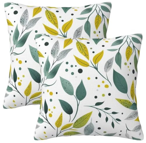 Kissenbezug 35x35 cm 2er Set Herbst Deko Kissen Minimalistisch Geometrisch Kissenbezug, Quadrat Kissenbezüge, Weicher Sofakissen, Kissenhülle Herbst Mit ReißVerschluss, Deko Schlafzimme 14x14Inch