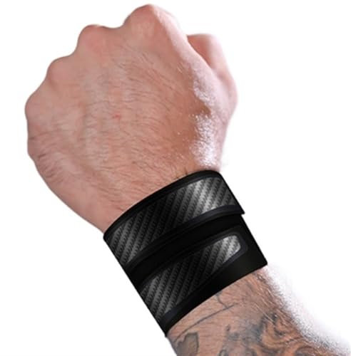 EUTYRG Trainings- und Fitnessarmbänder, Outdoor-Fitness, Sport-Handgelenkschützer, schweißabsorbierend, leicht, atmungsaktiv (schwarz, A passt Allen)