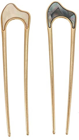 NOLITOY 2stücke U-förmige Haarstäbchen Für Damen Legierung Haarnadeln Vintage Haar-accessoire Retro Design Langlebig Und Dauerhaft Für Frisuren Hochzeiten Und Partys