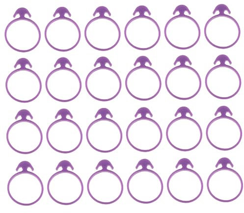 Amosfun 24pcs Icing Bag Sealing Rings 3.2x2.5x0.4cm Rubber Cake Decorating Piping Bag Sealings for Pastry and Baking Use