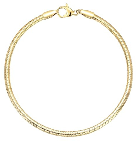 Charm Bracelet, 14K Gold Bracelets for Women，6.5,7,7.5,8,9 Dainty Snake Chain Bracelet Non Tarnish Jewelry Gifts for Her