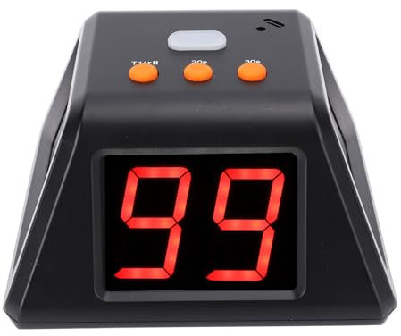 Temporizador Digital de 4 Caras, Temporizador de Cubo de Juegos, 3 Tiempos Preestablecidos, Cronómetro de Cuenta Atrás para Juego de Mesa de Ajedrez (Black)