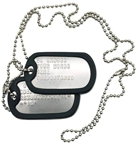 Personalisierte Dog Tag Halskette gemäß Vorschrift für aktive Militärangehörige und Veteranen aller Zweige des Militärs, langlebige Haustier-Erkennungsmarken aus Edelstahl Antiallergisch Nickelfrei