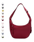 GoPaw Bolsa Media Luna de Nylon para Mujer, Bolso Dumpling para Mujer Media Luna Crossbody Bolsa con correa ajustable Bolsos Dumpling para Uso Diario