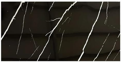IZODEKOR Rivestimento da Parete Effetto Marmo, 120 x 60 cm, Alternativa alle Piastrelle da Bagno/Cucina, Pannelli per Bagno | Black Lightning