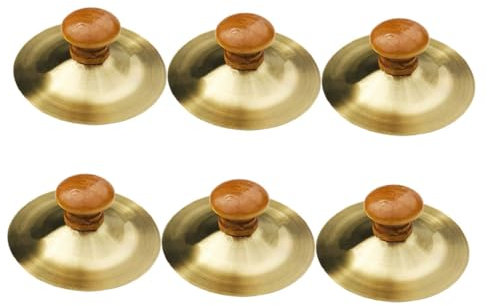 ADOCARN 6piezas Platillos De Dedo De Mini Platillos Musicales Instrumento De Percusión Para Danza Del Vientre Juguete Musical Enseñanza Del Ritmo