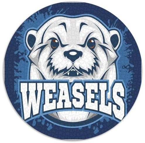 Weasels Logo 1000 Pièces Puzzles Convient Aux Adultes Aux Enfants Dope Puzzle Circulaire Cadeau Les Anniversaires Jeu Éducatif Défi Jouets Puzzle Bricolage Pour Décoration D’intérieur 1000pcs (67.5x67