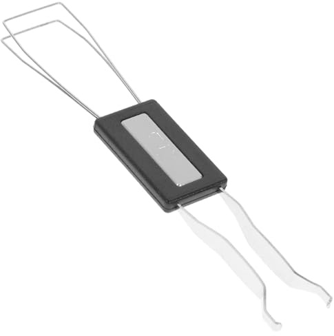 SEWACC Tastaturen Metall 2-in-1, Tastenkappenabzieher | Schalterentferner, auch Pinzette Nutzbar, Silberfarben, Selbstgemacht für Tastaturkappen und Tastenschalter