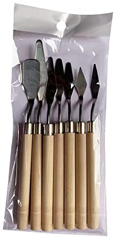 Manico In Legno Spatola Per Pittura A Olio In Metallo Miscelazione Colori Raschietto Parete Accessori Spatola Set Spatole Pittura