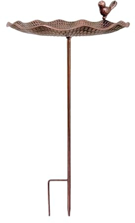 Dekorative Vogeltränke Aus Eisen Gartendekoration Becken Frostsichere Wasserschale Geeignet Für Terrassen Und Balkone Ornamente Vintage Vogelfutterspender Aus Eisen Für Den Garten