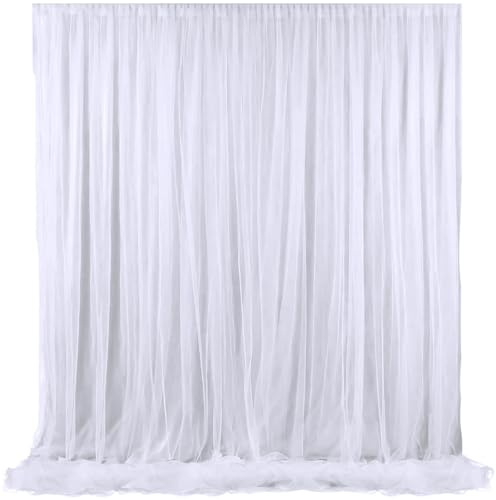 Toile de Fond pour Mariage Toile de Fond Blanche for fête Mariage, Rideaux drapés for Photographie