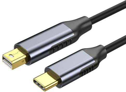Cable de vídeo USB-C a Mini DisplayPort, 4K @60Hz, 1,8 m, cable de proyección HD, adaptador desechable, Full HD, Plug & Play, Dynamic HDR, Cable adaptador tipo C a Mini DP para teléfonos móviles
