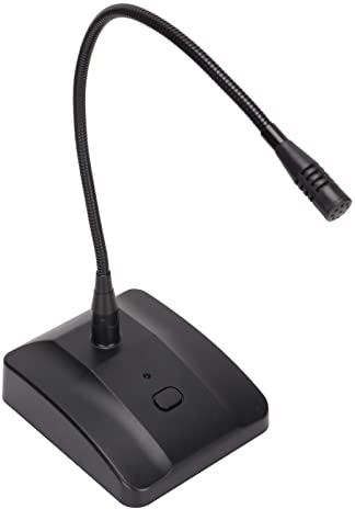Akozon Microphone à Col de Cygne avec Conception Réglable à 360°, Micro à Condensateur Filaire Antibruit avec Câble XLR à 6,35 Mm pour Conférences, Réunions et Enregistrement de Diffusion