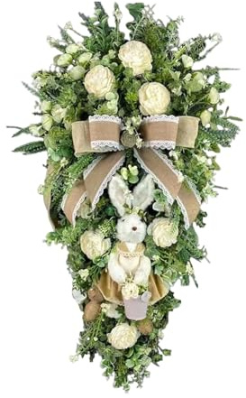 Corona di porta di Pasqua | Ghirlanda decorativa di primavera,Ornamento della porta di primavera - per ingresso, finestra, portico, giardino