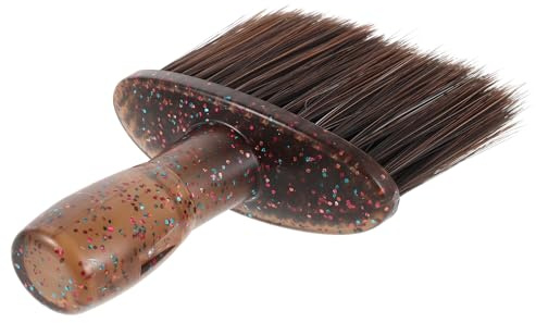 SEWACC Brosse à Barbe pour Homme en Nylon Doux Manche Antidérapant Brun Pinceau à Raser Multifonction pour Visage et Cou Exfoliant Visage et Barbe Taille Compacte Voyage Outil de