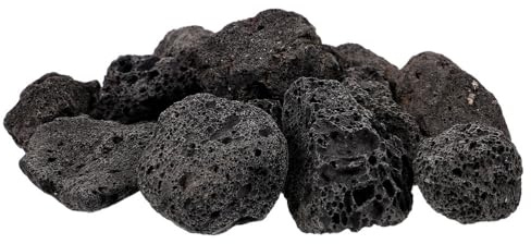 Toyvian Volcanic Stone Landscaping Black Aquarium Rock Decorative Gravel for Succulent for Landscaping in Garden Stones