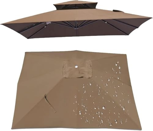 SkyFace Telo di ricambio per ombrellone da giardino quadrato, a braccio laterale, con 8 stecche, 2,5/3/3 * 4 m, ideale per giardino, spiaggia, cortile e tavolo (SOLO telo)