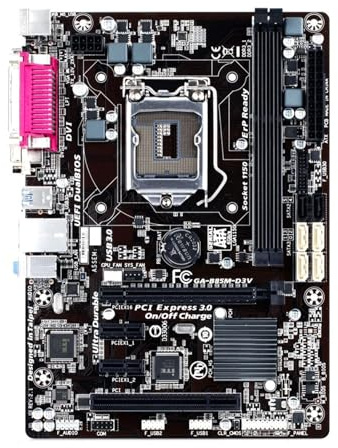 Placas Base Fit For Gigabyte GA-B85M-D3V Compatible con I7-4790K 4770K I5-4690K 4670K Intel B85 Core I7 I5 I3 CPU 4xDDR3 32GB USB3.0 SATA III