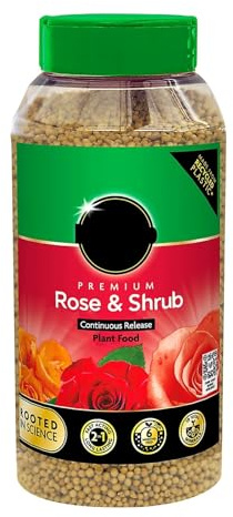 HOCHSTE® Rose & Shrub Plant Food Granules, Long-Lasting Nutrition, Enriched Formula, Promotes Vibrant Blooms, Specifically For Flowering Plants & Ornamental Shrubs, 900 gram (1pack)