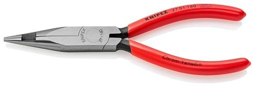Knipex Pinza a Becchi Mezzotondi con Taglienti Centrali (Pinza per Telefonisti) Rivestiti in Resina Sintetica 160 Mm 27 01 160