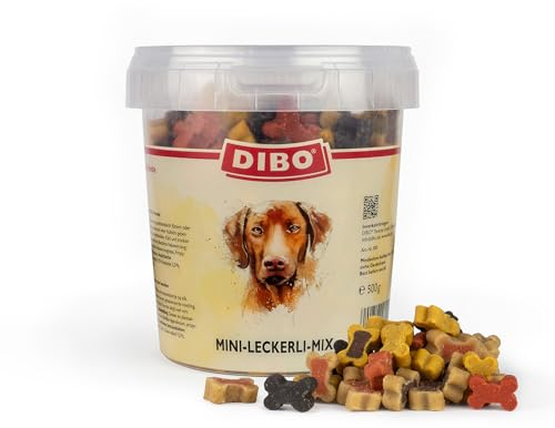 DIBO Mini - Leckerli - Mix 500g - Eimer, Leckerli, Belohnung für Hunde, Hundefutter