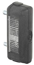 HELLA Luce targa - Alogeno - 12V / 24V - avvitato/Montaggio, esterno - ECE - Colore diffusore luce: cristallino - Spina: Spina piatta - Dx/Sx/Esterno/posteriore - Quantità: 10 - 2KA 001 389-101