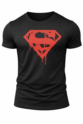 Beast Mode Clothing New Mens Evil Red Drip Gym T-Shirt - Training Top - Sports - Bodybuilding Casual Loose Fit Top
