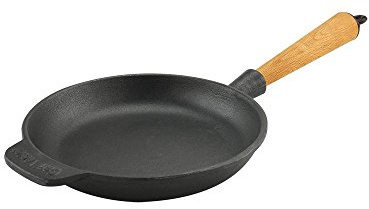 Bratpfanne aus Gusseisen 18 cm heller Holzgriff Carl Victor